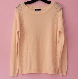 Lulus Knit Top Long Sleeve Sweater Shirt/  S.